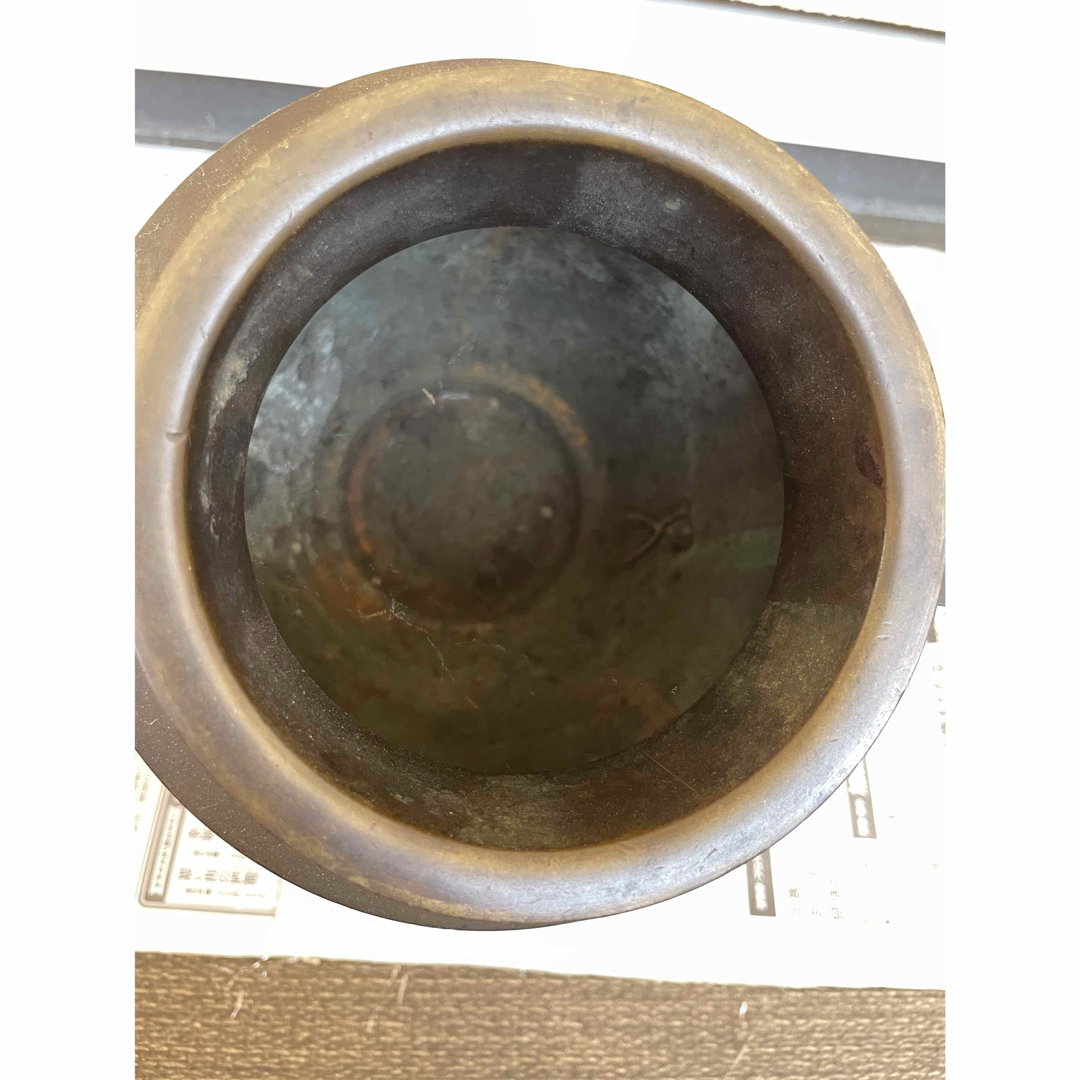 骨董品 金属製 壺 釜 骨董品 金属製 壺 釜