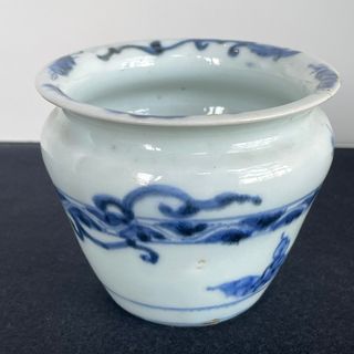 李朝 分院 染付 青花文 小壺 朝鮮王朝 時代 後期 官窯 古伊万里 壺 香炉(陶芸)