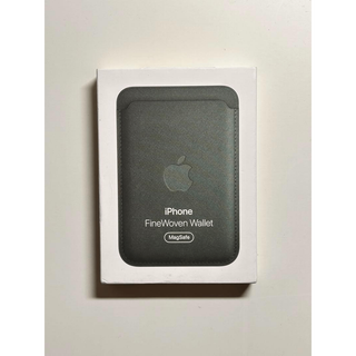 アップル(Apple)の【新品】純正MagSafe対応iPhoneファインウーブンウォレット・グリーン②(iPhoneケース)