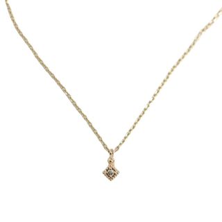 NOJESS ノジェス K10YG ダイヤモンド ネックレス | ひし形 チェーン | イエローゴールド | ブランド アクセサリー ジュエリー ファッション アイテム【レディース】【中古】(ネックレス)