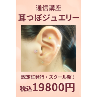 手に職を！柔道整復師監修！初級耳つぼジュエリー通信講座！送料込み!認定書発行(その他)