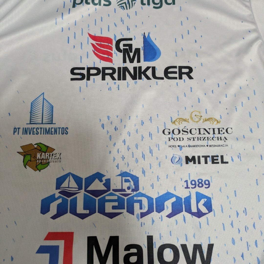 ★ポーランドリーグ　バレーボール　ユニフォーム　シャツ　ウェア　ゲームシャツ　白 ☆ポーランドリーグ バレーボール ユニフォーム シャツ ウェア ゲーム