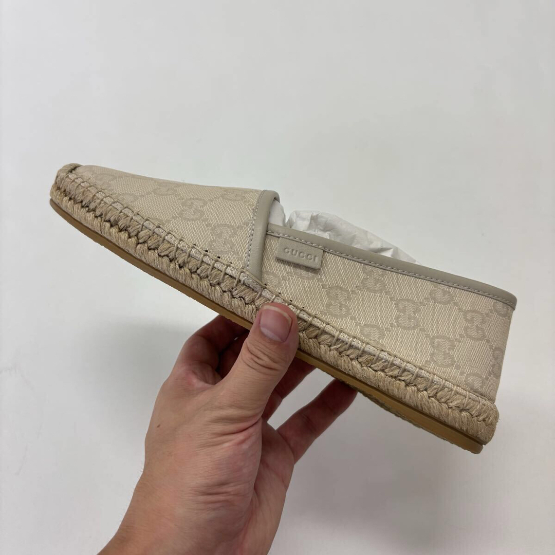 新品 GUCCI エスパドリーユ フラット シューズ スリッポン 37 1/2