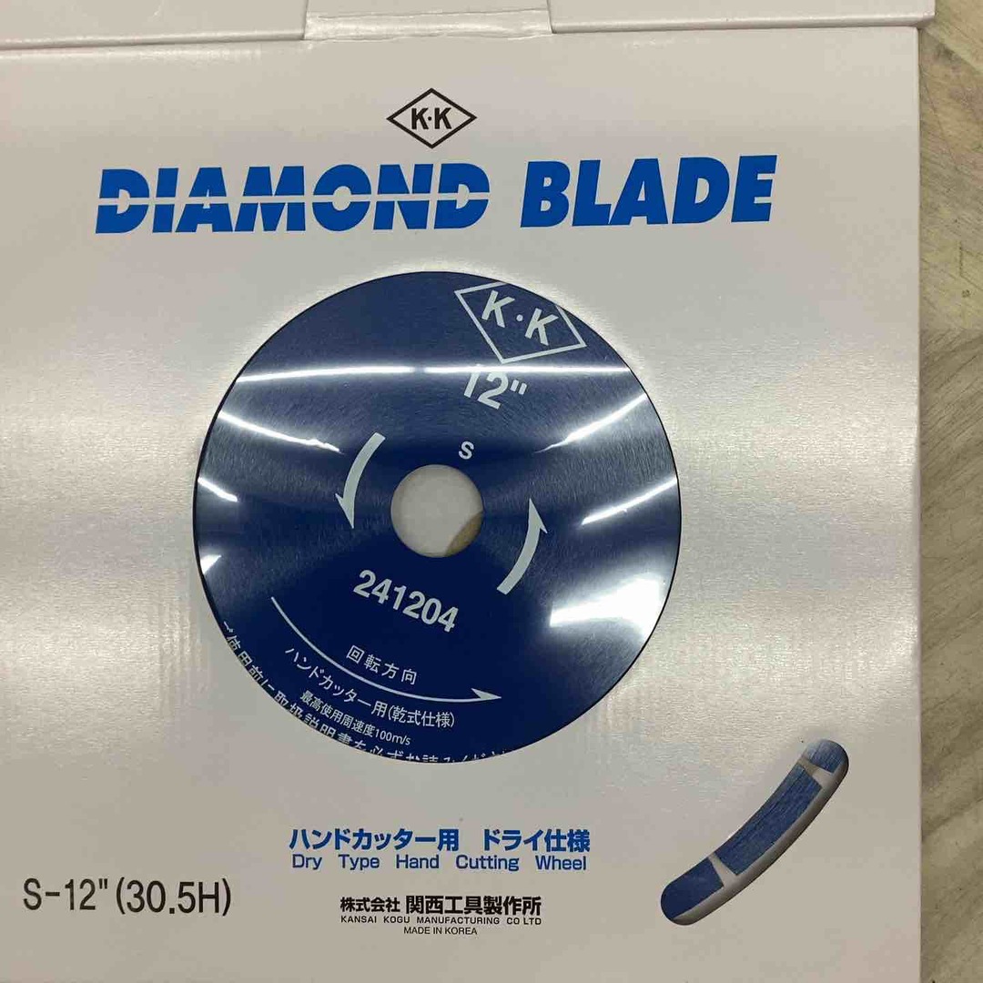 関西工具製作所 ダイヤモンドブレード S-12 305mm 30.5H 4枚セット