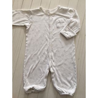 プチバトー(PETIT BATEAU)のプチバトー 2wayカバーオール 白 星柄 3m(カバーオール)