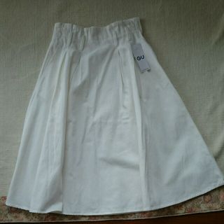 GU スカート XL ホワイト(ひざ丈スカート)