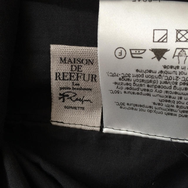 Maison de Reefur(メゾンドリーファー)のコットン黒ワンピース レディースのワンピース(ひざ丈ワンピース)の商品写真