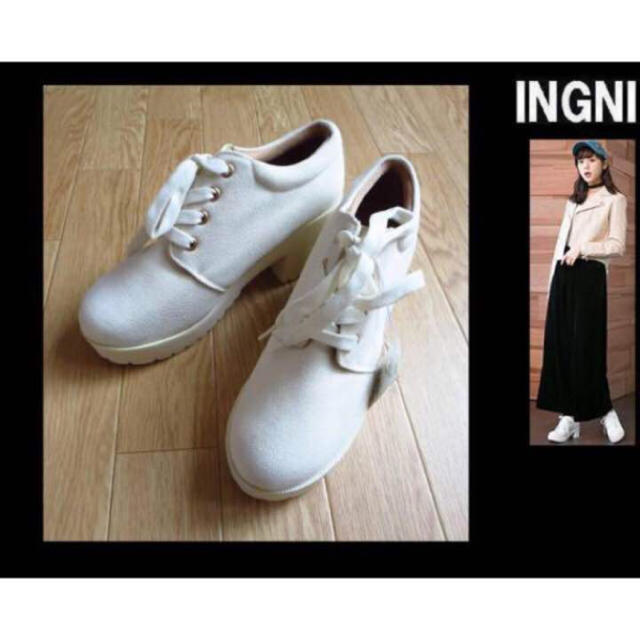 INGNI(イング)の2016春★新品INGNIラグソールレースUPスニーカー(L) レディースの靴/シューズ(スニーカー)の商品写真