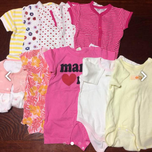 babyGAP(ベビーギャップ)の女の子 肌着 ロンパース 70-80 21点まとめ売り babyGAP コムサ キッズ/ベビー/マタニティのベビー服(~85cm)(肌着/下着)の商品写真