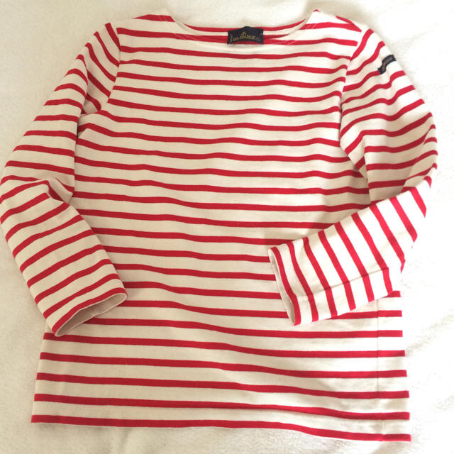 Le Minor(ルミノア)のルミノア ボーダーバスクシャツ 赤(レッド) レディースのトップス(Tシャツ(長袖/七分))の商品写真