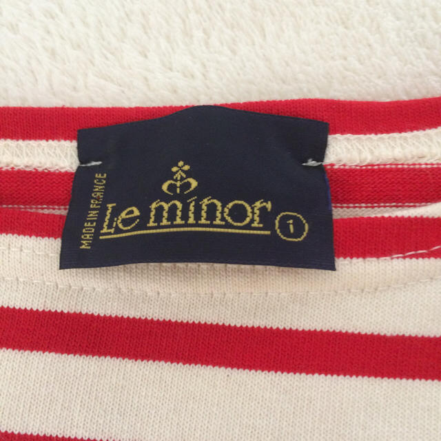 Le Minor(ルミノア)のルミノア ボーダーバスクシャツ 赤(レッド) レディースのトップス(Tシャツ(長袖/七分))の商品写真