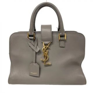 イヴサンローラン(Yves Saint Laurent)のサンローラン ベイビーカバス レザー ハンドバッグ グレー 定番 人気 上品(ハンドバッグ)
