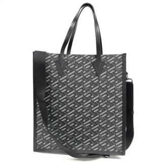 ヴェルサーチ(VERSACE)のヴェルサーチ ラ グレカ シグネチャー レザー トートバッグ ショルダーバッグ(ビジネスバッグ)