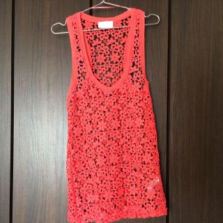 ザラ(ZARA)のZARA花柄刺繍タンクトップ(タンクトップ)