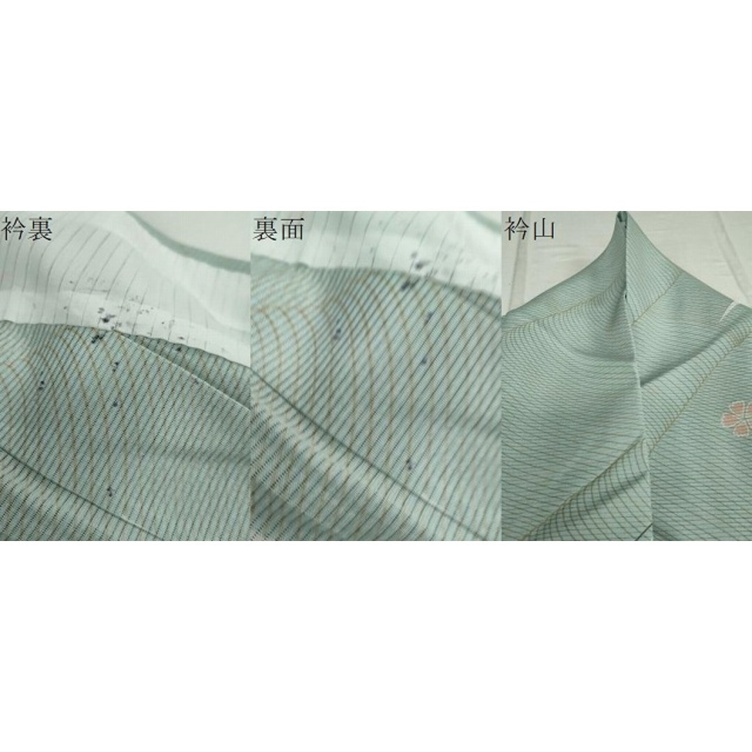 平和屋着物*夏物 小紋 絽 草花文 洗える着物 DAAV4341ud レディースの水着/浴衣(着物)の商品写真