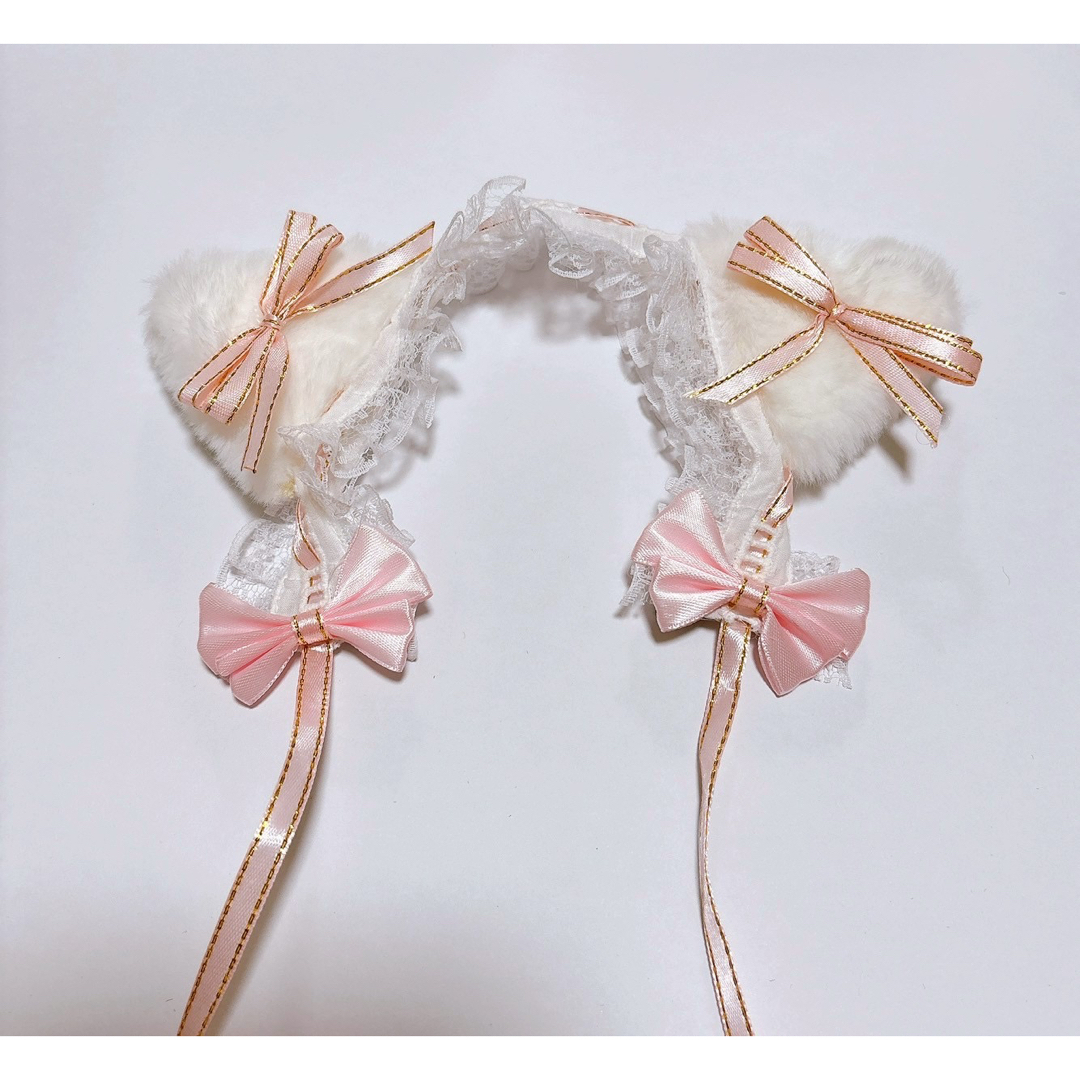 猫耳ヘッドドレス ピンク コスプレ 仮装 ハロウィン ロリータ ヘアクリップ エンタメ/ホビーのコスプレ(その他)の商品写真