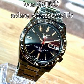 セイコー(SEIKO)の’00s セイコー seiko5 自動巻 メンズウォッチ OH済(腕時計(アナログ))