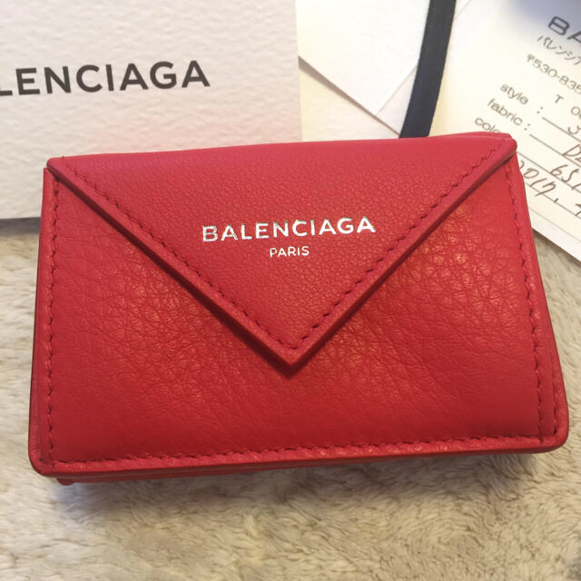 Balenciaga - 新品♡バレンシアガ ペーパーミニウォレット ミニ 財布 赤の通販 by airis's shop｜バレンシアガならラクマ