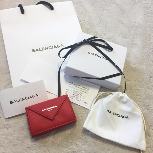 Balenciaga - 新品♡バレンシアガ ペーパーミニウォレット ミニ 財布 赤の通販 by airis's shop｜バレンシアガならラクマ