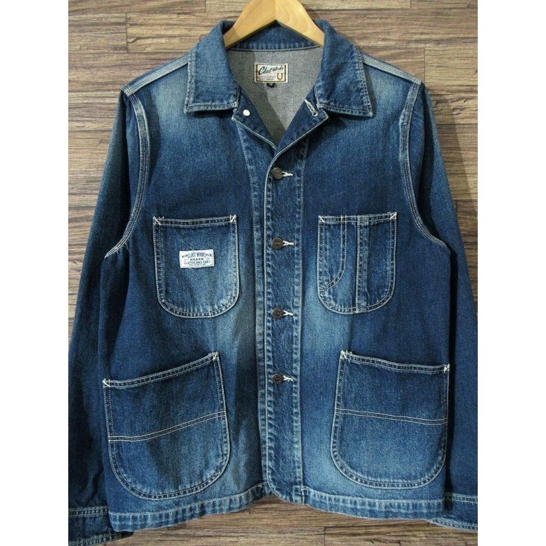 CLUCT(クラクト)の美品 CLUCT クラクト USED ビンテージ 加工 デニム カバーオール M メンズのジャケット/アウター(カバーオール)の商品写真