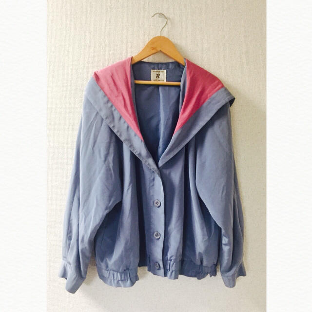 バイカラー 水色ブルゾン レディースのジャケット/アウター(ブルゾン)の商品写真