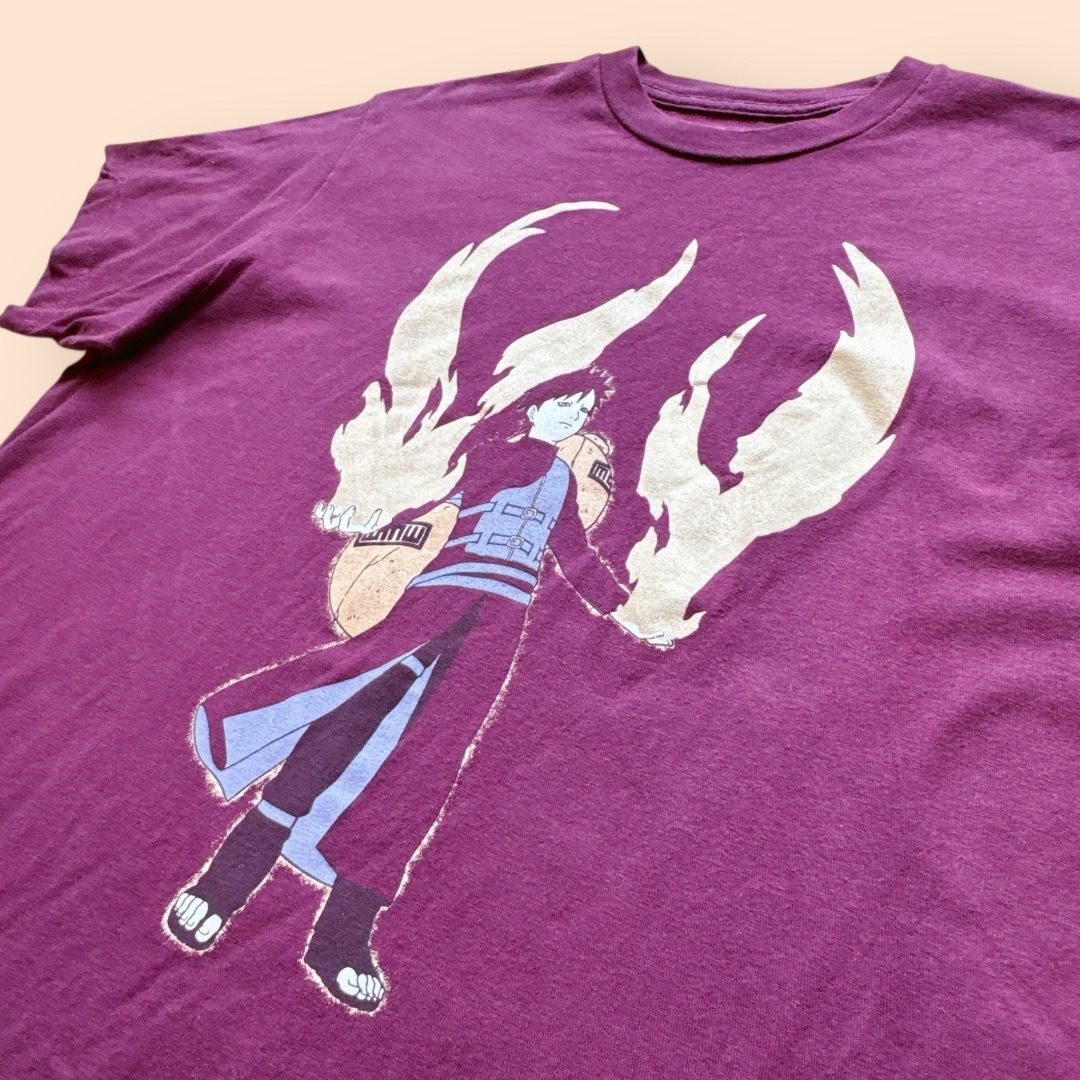 アニメT NARUTO ナルト 我愛羅 半袖 Tシャツ M 小豆色 メンズのトップス(Tシャツ/カットソー(半袖/袖なし))の商品写真