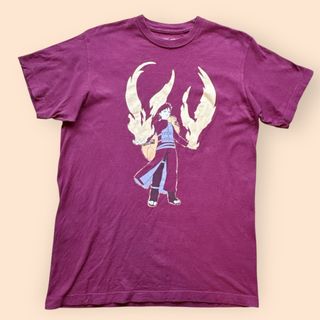 アニメT NARUTO ナルト 我愛羅 半袖 Tシャツ M 小豆色(Tシャツ/カットソー(半袖/袖なし))
