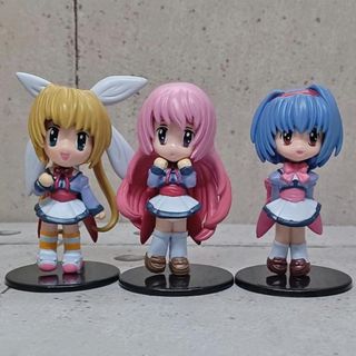 ソフトバンク(Softbank)の小野崎清香、早坂日和、進藤むつき　みずいろ　ポンコツフィギュアセット(ゲームキャラクター)