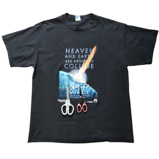 訳あり　古着　©1998　ディープ・インパクト　Tシャツ　XL　ムービーT *(Tシャツ/カットソー(半袖/袖なし))