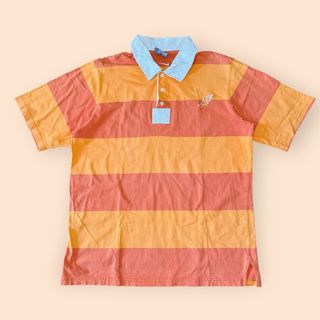 ナイキ(NIKE)の00s ナイキ ワールドカップ2006 半袖 ボーダー ポロシャツ 刺繍ロゴ L(ポロシャツ)