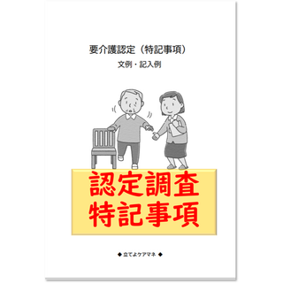 認定調査 特記事項 文例・記入例　