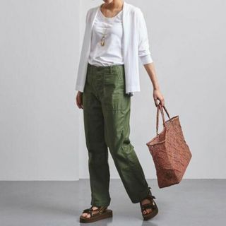 ユナイテッドアローズ(UNITED ARROWS)のハイツイストコットン ノーボタン カーディガン【 WHITE 】(カーディガン)