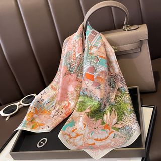 100％シルク スカーフ ブラジルの密林 68*68cm170(バンダナ/スカーフ)