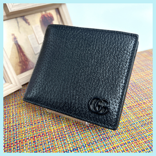 グッチ(GUCCI)の✨美品✨GUCCI グッチ GGマーモント　２つ折り財布　コインウォレット　黒(折り財布)