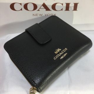 コーチ(COACH)の限定セール❤️新品コーチ二つ折り財布アラウンドジップ ブラック(財布)