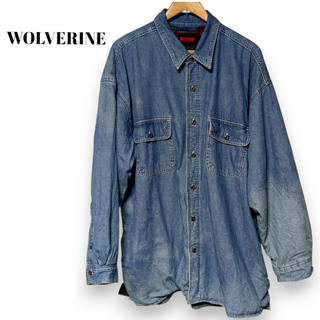 【US古着】WOLVERINE　XXLサイズ　デニムシャツジャケット　匿名配送