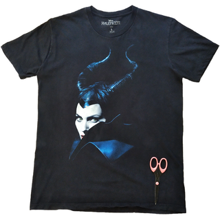 ディズニー(Disney)の古着　マレフィセント　Tシャツ　L　黒　ムービーT　アンジェリーナジョリー *(Tシャツ/カットソー(半袖/袖なし))