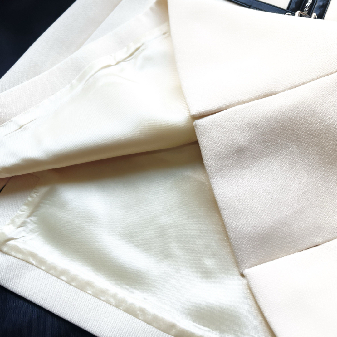 極美品 Louis Vuitton レザー バックル 本革 トリム スカート