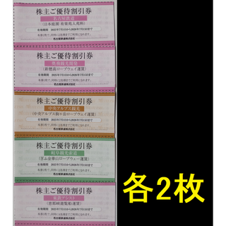 名鉄 株主優待券 5種各2枚 2026年7月期限(その他)