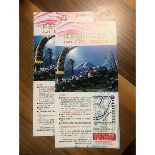 富士急ハイランド 株主様特別招待会ご招待券 計4名分（1枚2名×2枚）(その他)
