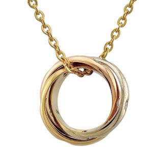 カルティエ(Cartier)のカルティエ ベビートリニティ ネックレス 18金 K18イエローゴールド ダイヤモンド レディース CARTIER  中古(ネックレス)