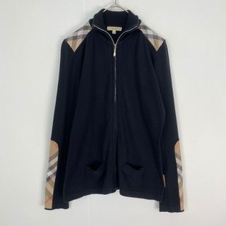 バーバリーロンドン　トラックジャケット　ノバチェック　フルジップ　ブラック