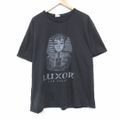XL★古着 半袖 Tシャツ メンズ ツタンカーメン 大きいサイズ コットン クルーネック 黒 ブラック 25sep01 中古