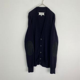 メゾンマルジェラ(Maison Margiela（旧Maison Martin Margiela）)のマルタン・マルジェラ　カーディガン　人気品！ 肘パッチ 黒(カーディガン)