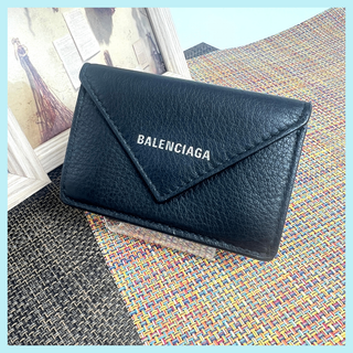 バレンシアガ(BALENCIAGA)の✨美品✨BALENCIAGA バレンシアガ 　ペーパーミニウォレット　ブラック(財布)