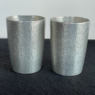 本錫 錫製 タンブラー ペア 酒器 カップ コップ 2個組 錫は様々な効能あり