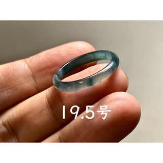 L13-225 氷種 青花 19.5号 グアテマラ産A貨本翡翠 くりぬき リング