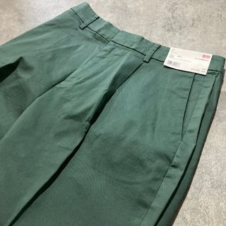 ユニクロ(UNIQLO)の新品タグ付き【UNIQLO】ユニクロ レディースコットンテーパードアンクルパンツ(カジュアルパンツ)