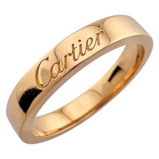カルティエ(Cartier)のカルティエ エングレーブド リング 指輪 7号 18金 K18ピンクゴールド レディース CARTIER  中古(リング(指輪))