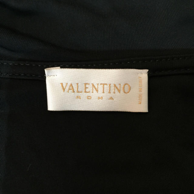 VALENTINO(ヴァレンティノ)のヴァレンティノ ローマ◆イタリア製フリルストレッチノースリーブロングワンピース レディースのワンピース(ロングワンピース/マキシワンピース)の商品写真